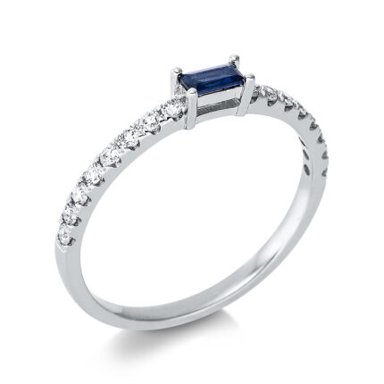 Farbstein Weißgold 18kt 0,22 Diamantringe Farbstein 0,19 ct - 1BY42