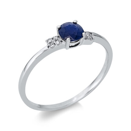 Farbstein Weißgold 18kt 0,04 Diamantringe Farbstein 0,53 ct - 1BZ94