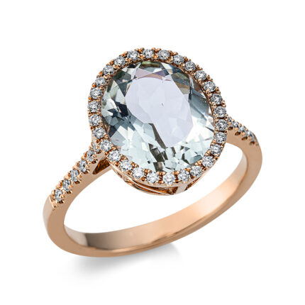 Farbstein Rosegold 18kt 0,25 Diamantringe Farbstein 4,7 ct - 1CD82