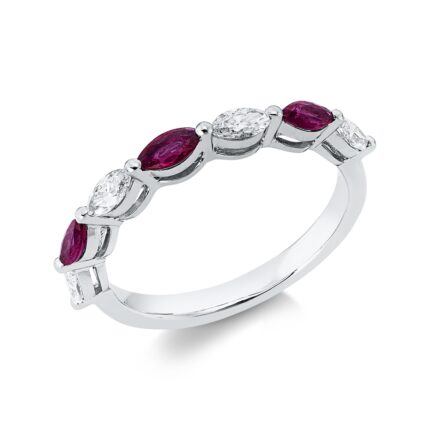 Farbstein Weißgold 18kt 0,38 Diamantringe Farbstein 0,36 ct - 1CV85