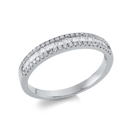 Baguette Weißgold 18kt 0,29 Diamantringe mit 81 Diamanten - 1DZ95
