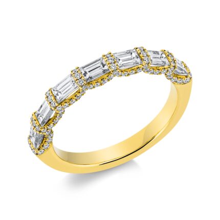 Baguette Gelbgold 18kt 1,26 Diamantringe mit 103 Diamanten - 1EN38