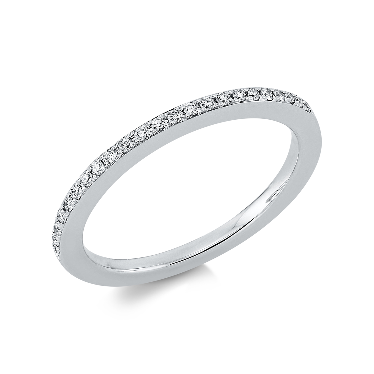 1ER31W Mehrfachsteinbesatz Weißgold 18kt 0,12 Diamantringe mit 23 Diamanten - 1ER31 – Bild 1