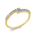 Mehrfachsteinbesatz Gelbgold 18kt 0,33 Diamantringe mit 16 Diamanten - 1EV05