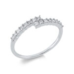 Baguette Weißgold 18kt 0,33 Diamantringe mit 16 Diamanten - 1EV05