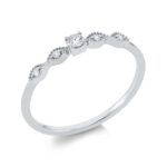 Mehrfachsteinbesatz Weißgold 18kt 0,11 Diamantringe mit 5 Diamanten - 1FA98