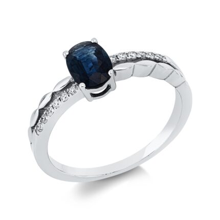 Farbstein Weißgold 18kt 0,09 Diamantringe Farbstein 0,9 ct - 1HP65