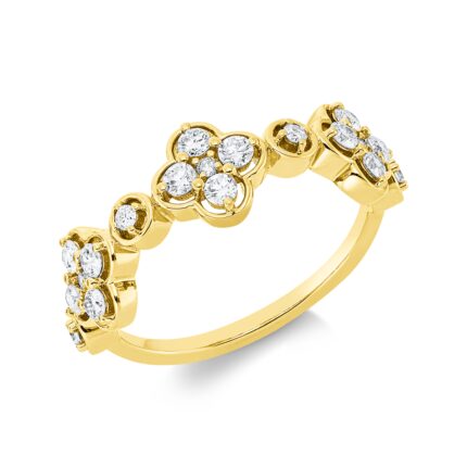 Memoire Gelbgold 18kt 0,51 Diamantringe mit 19 Diamanten - 1IC74