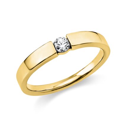 Solitaeire Gelbgold 18kt 0,15 Diamantringe mit 1 Diamanten - 1T302