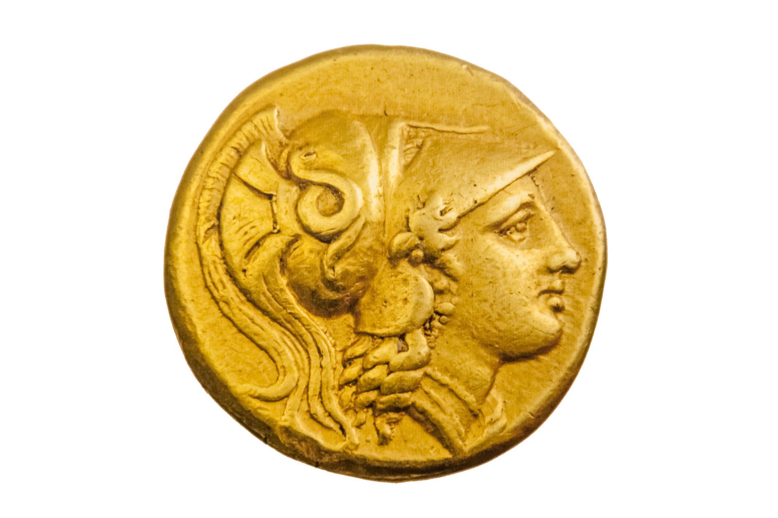 Antike Goldmünze.