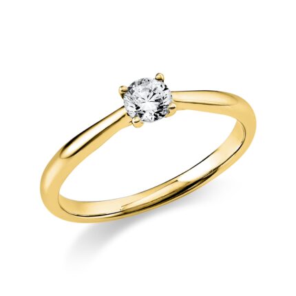 Solitaeire 4er-Krappe Gelbgold 18kt 0,25 Diamantringe mit 1 Diamanten - 1A290