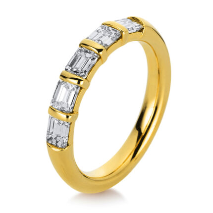 Memoire Gelbgold 18kt 1,24 Diamantringe mit 5 Diamanten - 1A786