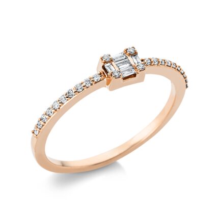 Baguette Rosegold 18kt 0,17 Diamantringe mit 29 Diamanten - 1AH60