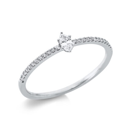 Solitaeire 6er-Krappe Weißgold 18kt 0,16 Diamantringe mit 25 Diamanten - 1BF35