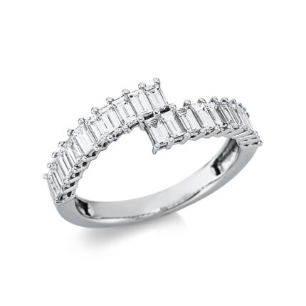 Baguette Weißgold 18kt 1,01 Diamantringe mit 20 Diamanten - 1BI54