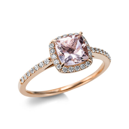 Farbstein 4er-Krappe Rosegold 18kt 0,18 Diamantringe Farbstein 0,81 ct - 1CF28 [Digital]