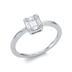 Baguette Weißgold 18kt 0,31 Diamantringe mit 10 Diamanten - 1CH39