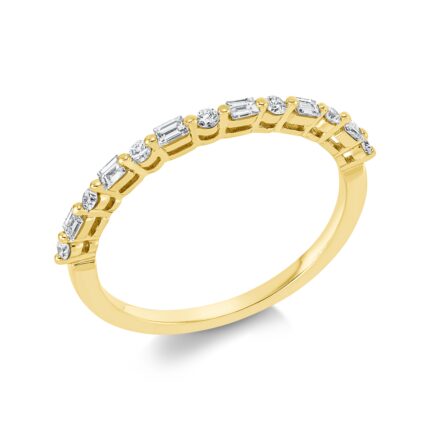 Baguette Gelbgold 18kt 0,26 Diamantringe mit 13 Diamanten - 1FQ27