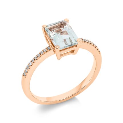 Farbstein Rosegold 18kt 0,07 Diamantringe Farbstein 1,42 ct - 1FQ34