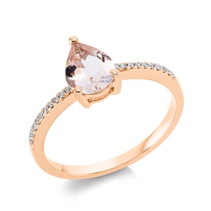 Farbstein Rosegold 18kt 0,07 Diamantringe Farbstein 0,81 ct - 1FQ37