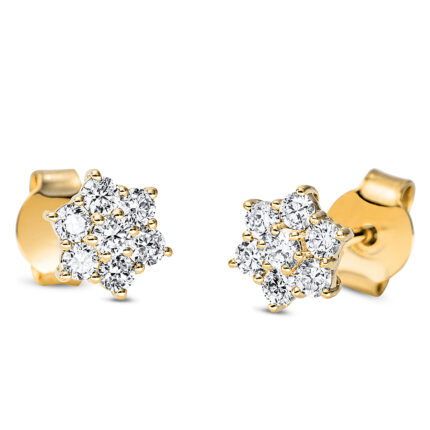 Ohrstecker Gelbgold 18kt 0,44 Diamantschmuck mit 14 Diamanten - 2L243