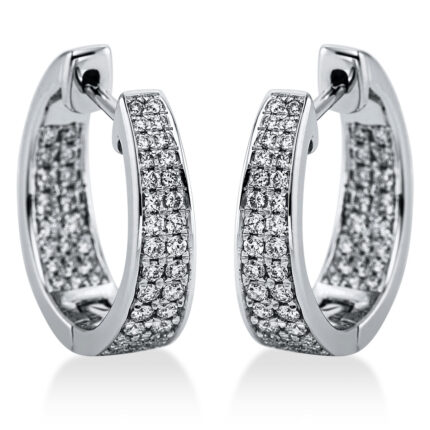 Creolen Weißgold 18kt 0,50 Diamantschmuck mit 110 Diamanten - 2L414