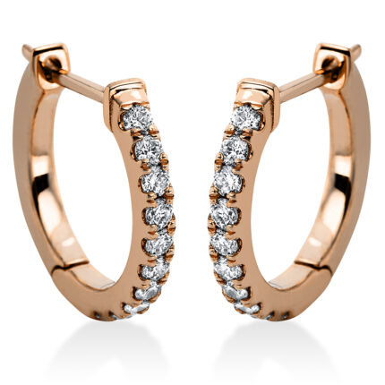 Creolen Rosegold 18kt 0,32 Diamantschmuck mit 20 Diamanten - 2L821