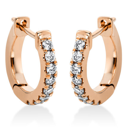 Creolen Rosegold 18kt 0,25 Diamantschmuck mit 16 Diamanten - 2L823