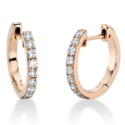Creolen Rosegold 18kt 0,48 Diamantschmuck mit 18 Diamanten - 2M471