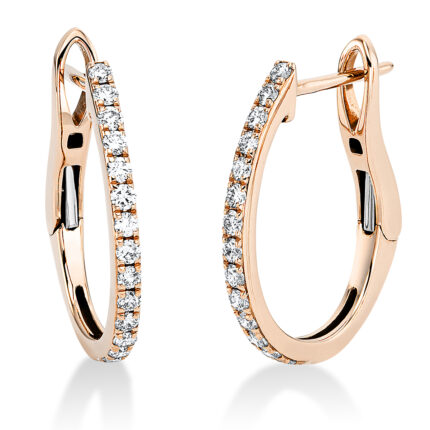 Creolen Rosegold 18kt 0,29 Diamantschmuck mit 30 Diamanten - 2M497
