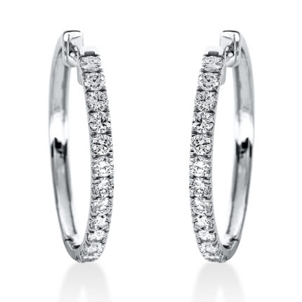 Creolen Weißgold 18kt 0,75 Diamantschmuck mit 26 Diamanten - 2M730