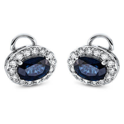 Ohrstecker 4er-Krappe Weißgold 18kt 0,52 Diamantschmuck Farbstein 2,17 ct - 2M790