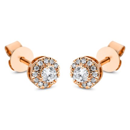 Ohrstecker Rosegold 18kt 0,28 Diamantschmuck mit 26 Diamanten - 2M791