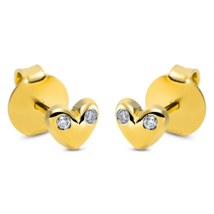Ohrstecker Gelbgold 18kt 0,03 Diamantschmuck mit 4 Diamanten - 2N606