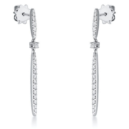 Ohrschmuck Weißgold 18kt 0,50 Diamantschmuck mit 44 Diamanten - 2N819