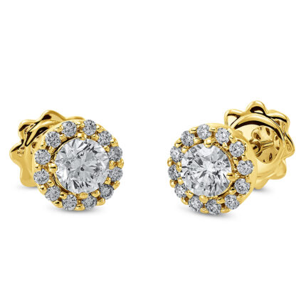 Ohrstecker Gelbgold 18kt 0,47 Diamantschmuck mit 26 Diamanten - 2N968