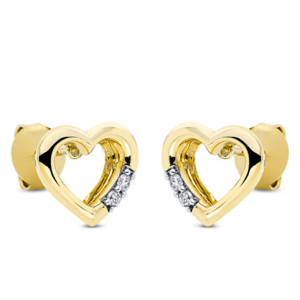 Ohrstecker Gelbgold 18kt 0,08 Diamantschmuck mit 4 Diamanten - 2O497