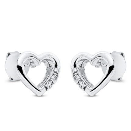 Ohrstecker Weißgold 18kt 0,08 Diamantschmuck mit 4 Diamanten - 2O497