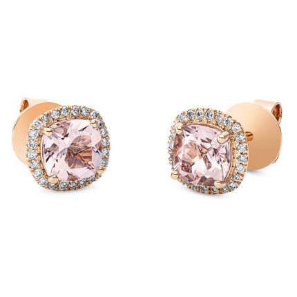 Ohrstecker Rosegold 18kt 0,17 Diamantschmuck Farbstein 1,6 ct - 2O502