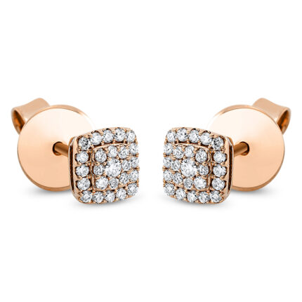 Ohrstecker Rosegold 18kt 0,20 Diamantschmuck mit 50 Diamanten - 2O504