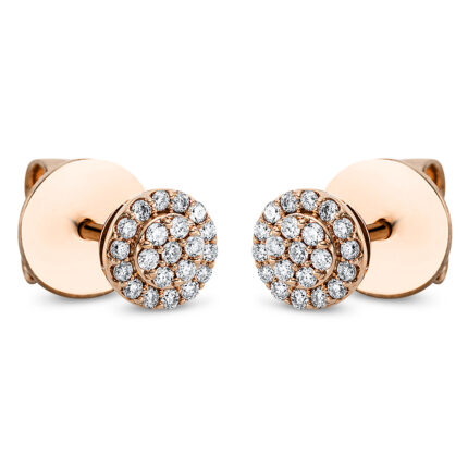 Ohrstecker Rosegold 18kt 0,20 Diamantschmuck mit 42 Diamanten - 2O505