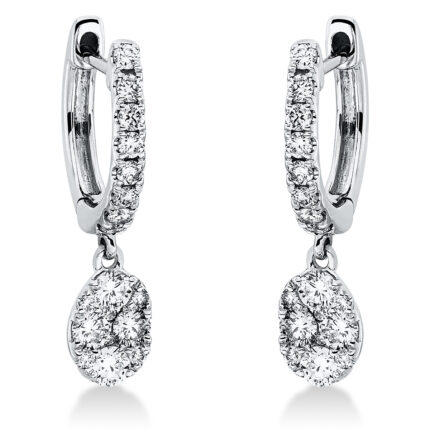 Ohrschmuck Weißgold 18kt 0,60 Diamantschmuck mit 36 Diamanten - 2P084