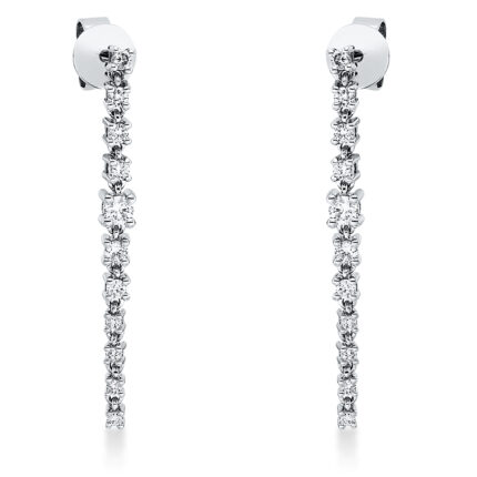 Ohrschmuck Weißgold 18kt 0,51 Diamantschmuck mit 22 Diamanten - 2P121