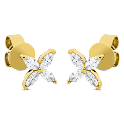 Ohrstecker Gelbgold 18kt 0,31 Diamantschmuck mit 8 Diamanten - 2P137