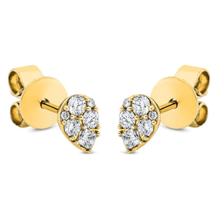 Ohrstecker Gelbgold 18kt 0,21 Diamantschmuck mit 12 Diamanten - 2P140