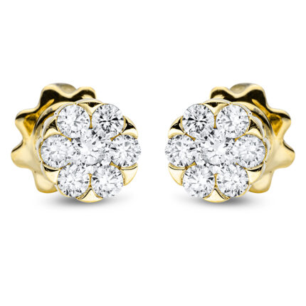 Ohrstecker Gelbgold 18kt 0,51 Diamantschmuck mit 14 Diamanten - 2P285