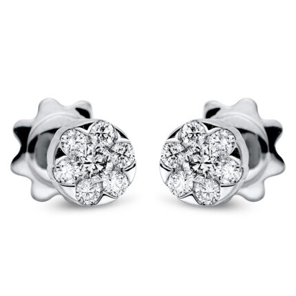 Ohrstecker Weißgold 18kt 0,31 Diamantschmuck mit 14 Diamanten - 2P286