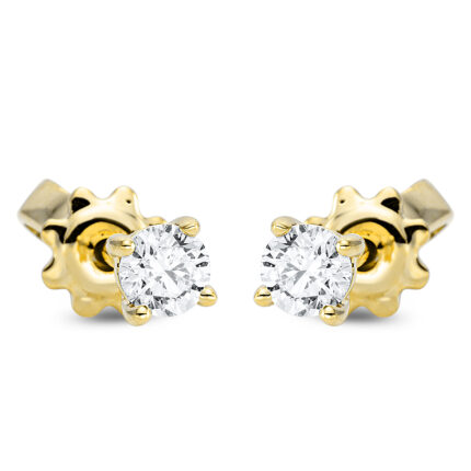 Ohrstecker 4er-Krappe Gelbgold 18kt 0,29 Diamantschmuck mit 2 Diamanten - 2P291