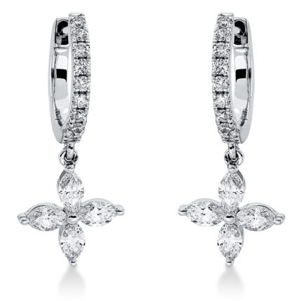 Ohrschmuck Weißgold 18kt 0,58 Diamantschmuck mit 26 Diamanten - 2P869