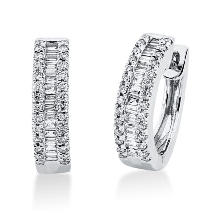 Creolen Weißgold 18kt 0,29 Diamantschmuck mit 86 Diamanten - 2Q019